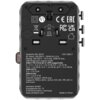 Czarny adapter podróżny z widocznymi oznaczeniami certyfikatów CE, EAC, FCC, UKCA oraz różnymi specyfikacjami technicznymi, takimi jak "Verbatim PN: 30191", "AC Input: 100-250 V~, 50/60 Hz 2.3 A", "Rating: 100-250 V ~ 10 A max. 2500 W max." i inne szczegó