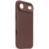 Brązowe etui skórzane z wycięciami na aparat i przyciski, z wytłoczonym napisem "DECODED" na dole. Produkt jest przeznaczony do telefonu Apple iPhone i obsługuje technologię MagSafe.