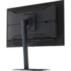Czarny monitor z widocznym logo "GIGABYTE" na tylnej obudowie oraz napisem "DOMINATING THE GAME" na górze. Monitor jest zamontowany na prostokątnej podstawie, a na dolnej części obudowy znajdują się porty oznaczone jako "USB" i "RC".