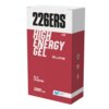 Pudełko produktu z napisem "226ERS HIGH ENERGY GEL" oraz informacjami "6 UD", "160mg CAFFEINE", "50g CH CYCLODEXTRIN", "CHERRY FLAVOUR". Na dole znajduje się logo "MOVISTAR TEAM".