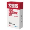 Czerwono-białe opakowanie produktu z napisem "226ERS HIGH FRUCTOSE GEL" oraz informacjami: "6 UD", "100mg CAFFEINE", "55g CH", "250mg SODIUM", "10:8 MALTODEXTRIN-FRUCTOSE", "COLA FLAVOUR". Na dole widoczne jest logo "MOVISTAR TEAM".