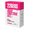 Opakowanie żelu energetycznego 226ERS XS High Fructose w smaku truskawkowym, zawiera informacje: "30g CH, 140mg SODIUM, 10:8 MALTODEXTRIN-FRUCTOSE" oraz logo Movistar Team. Produkt jest w kolorach różowym i białym, z dużym napisem "HIGH FRUCTOSE GEL XS" na przedniej stronie.