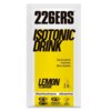 Opakowanie produktu "226ERS Isotonic Drink" o smaku cytrynowym, zawiera napisy: "Electrolytes, Vitamins, Beta Alanine" oraz oznaczenia "Sugar Free", "Gluten Free", "Lactose Free", "Doping Free", "Vegan". Na dole widoczne są hashtagi "#FeedYourDreams" i "#