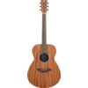 Na zdjęciu widoczna jest gitara akustyczna z mahoniowym korpusem i sześcioma strunami. Na główce gitary znajduje się logo "YAMAHA".