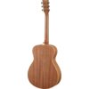Gitara akustyczna z widocznym tyłem i szyjką, wykonana z drewna o naturalnym wykończeniu. Na główce znajdują się metalowe klucze do strojenia.
