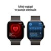 Dwa smartwatche z ciemnymi bransoletami i wyświetlaczami pokazującymi różne funkcje zdrowotne; na lewym ekranie widoczny jest czerwony symbol serca z napisem "Current 68 BPM 75 BPM, 2m ago", a na prawym ekranie widnieje napis "Today Overnight Vitals Typic