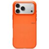 Pomarańczowe etui na telefon z trzema widocznymi obiektywami aparatu oraz napisem "beats" w dolnej części. Etui ma gładką górną część i teksturowaną dolną część.