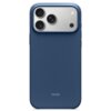Niebieskie etui na telefon z trzema widocznymi obiektywami aparatu oraz napisem "beats" na dole. Etui ma gładką powierzchnię i zaokrąglone krawędzie.