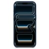 Na zdjęciu widoczny jest telefon w niebieskim etui z abstrakcyjną grafiką na ekranie, przedstawiającą świetliste, faliste linie na ciemnym tle. Produkt to "Etui APPLE Beats MagSafe Camera Control do Apple iPhone 17 Pro Max Niebieski".