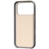 Granitowo-szare etui do telefonu z dużym wycięciem na aparat i okrągłym wzorem wewnątrz, przeznaczone dla modelu Apple iPhone 17 Pro. Produkt posiada przyciski boczne i jest kompatybilny z technologią MagSafe.