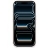 Na zdjęciu znajduje się smartfon w jasnym etui z wyświetlaczem pokazującym abstrakcyjny wzór z jasnymi, falistymi liniami na ciemnym tle. Brak widocznych napisów lub logo.