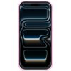 Na zdjęciu widoczny jest smartfon w różowym etui z abstrakcyjną grafiką na ekranie, przedstawiającą świetliste, faliste linie na ciemnym tle. Produkt to "Etui APPLE Beats MagSafe Camera Control do Apple iPhone 17 Pro Różowy".
