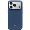 Niebieskie etui na telefon z trzema widocznymi obiektywami aparatu oraz napisem "beats" na dole. Etui ma gładką powierzchnię i zaokrąglone krawędzie.