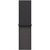 Ciemnoszary pasek do zegarka wykonany z plecionego materiału, z widoczną czarną klamrą. Produkt przeznaczony do Apple Watch o rozmiarach 38/40/41 mm.