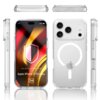 Przezroczyste etui na telefon z widocznym logo producenta i napisem "DEDICATED TO: Apple iPhone 17 Pro Max" oraz logo "3mk". Etui pokazane jest z różnych perspektyw, w tym z przodu, z tyłu i z boków, z widocznymi przyciskami i otworami na aparat.