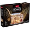 Na zdjęciu znajduje się opakowanie puzzli 3D "CubicFun Natural Museum Brachiosaurus" z 216 elementami, przedstawiające model dinozaura i budynku muzeum z efektem LED. Na opakowaniu widnieje ostrzeżenie: "WARNING: CHOKING HAZARD - Small parts. Not for chil
