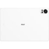 Biały tablet z logo "HUAWEI" na środku tylnej obudowy, z widocznym aparatem w rogu. Obok aparatu znajdują się dwa mniejsze obiektywy oraz lampa błyskowa.