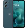 Na zdjęciu widoczny jest niebieski smartfon z wyświetlaczem pokazującym datę "Thu, Apr 23" i godzinę "11:35". Na tylnej obudowie znajdują się dwa aparaty z napisem "50MP CAMERA" oraz logo producenta.