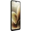 Smartfon z wyświetlaczem o zaokrąglonych rogach, na którym widoczna jest data "Thu, Apr 23" oraz godzina "11:35", z abstrakcyjną grafiką w tle. Obudowa urządzenia ma oliwkowy kolor.