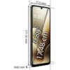 Smartfon z wyświetlaczem o przekątnej 6.88 cala (17.48 cm) jest przedstawiony z wymiarami: 171.35 mm wysokości, 77.5 mm szerokości i 8.82 mm grubości. Na ekranie widoczna jest godzina 11:35 oraz data Thu, Apr 23.