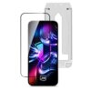Na zdjęciu znajduje się szkło hartowane 3MK Hardglass Max do telefonu Google Pixel 10/10 Pro, z widocznym logo "3MK" na dole. W tle widać kolorowy ekran telefonu z abstrakcyjnym wzorem oraz szablon montażowy.