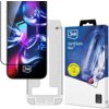 Na zdjęciu widoczne jest opakowanie produktu "3mk HardGlass Max" oraz szkło hartowane na telefon, z kolorowym tłem na ekranie. Na opakowaniu znajduje się logo "3mk" oraz napis "HardGlass Max™", a także informacje o produkcie w kilku językach i żółta naklejka z napisem "Applicator for easy and error-free installation".