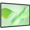 Na zdjęciu widoczny jest tablet z dużym ekranem, na którym wyświetlany jest abstrakcyjny motyw z zielonymi liśćmi na jasnym tle. Urządzenie ma cienkie ramki i jest ustawione w orientacji poziomej.