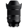 Czarny obiektyw fotograficzny z widocznymi oznaczeniami: "35mm 1:1.2 DG II ⌀72" oraz "SIGMA". Obiektyw posiada pierścienie do regulacji ostrości i przysłony, a także osłonę przeciwsłoneczną.