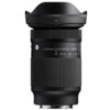 Czarny obiektyw fotograficzny z widocznymi oznaczeniami: "20-200mm 1:3.5-6.3 DG Ø72" oraz logo "SIGMA". Obiektyw ma pierścienie z wyraźnym żłobieniem i oznaczenia ogniskowych.