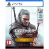 Okładka gry na PS5 z postacią w zbroi trzymającą miecz, z napisem "The Witcher Wild Hunt Complete Edition". Widoczne są także oznaczenia: "18", "CD PROJEKT RED", "OVER 1000 AWARDS", "NETFLIX" oraz "10 YEARS OF KILLING MONSTERS".
