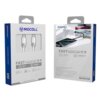 Opakowanie kabla USB-C - USB-C MOCOLL 100W 1.5 m w kolorze białym, z przodu widoczne są dwa złącza kabla oraz tekst: "FAST by Crystal Series CHARGING CABLE 150 cm 60W (Max)". Na odwrocie opakowania znajduje się zdjęcie kabla podłączonego do urządzenia oraz logo MOCOLL i tekst: "FAST by Crystal Series CHARGING CABLE 150 cm 60W (Max)".