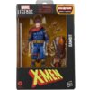 Opakowanie zawiera figurkę postaci w niebieskim stroju z czerwonymi i brązowymi akcentami oraz dodatkowe akcesoria. Na opakowaniu widnieją napisy: "Marvel Legends Series", "Gambit", "X-Men", "WARNING: CHOKING HAZARD - Small parts. Not for children under 3