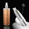 Na zdjęciu znajduje się urządzenie do peelingu kawitacyjnego oraz butelka toniku liftingującego marki LUMINEO. Na butelce widnieje napis: "LUMINEO PROFESSIONAL LINE LIFTING FACIAL TONER FOR ALL SKIN TYPES IDEAL FOR USE WITH ULTRASONIC SKIN SCRUBBERS 400 m