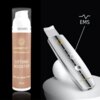 Na zdjęciu widoczne jest urządzenie do peelingu kawitacyjnego w kolorze srebrnym z logo "LUMINEO" oraz butelka z napisem "LUMINEO PROFESSIONAL LINE LIFTING BOOSTER FOR ALL SKIN TYPES 75 ml". Obok urządzenia znajduje się oznaczenie "EMS".