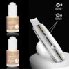 Na zdjęciu znajduje się urządzenie do peelingu kawitacyjnego LUMINEO M22 5w1 oraz dwa flakoniki z kosmetykami. Na flakonikach widnieją napisy: "LUMINEO PROFESSIONAL LINE MESO-SERUM LIFTING ION-" oraz "LUMINEO PROFESSIONAL LINE MESO-SERUM ANTI-WRINKLE ION+