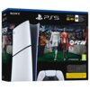 Pudełko konsoli Sony PlayStation 5 Digital Edition z grą FC26 przedstawia grafikę z piłkarzami na stadionie oraz kontrolerem. Widoczne są logotypy: Sony, PS5, EA Sports FC26, a także oznaczenia 825 GB, 4K 120, HDR i PEGI 3.