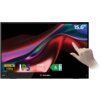 Monitor z kolorowym, abstrakcyjnym tłem na ekranie, z widocznymi oznaczeniami: "15.6", "FULL HD 1080p", "IPS", oraz symbolem z literą "A" w zielonym polu. Na dolnej ramce znajduje się logo "verbatim".