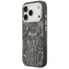 Etui na telefon z wzorem przypominającym skórę pytona, w kolorze czarnym i szarym, z widocznym logo "GUESS EST. 1981." na środku. Etui posiada wycięcia na aparat i przyciski boczne.