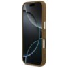 Brązowe etui na telefon z widocznymi przyciskami bocznymi, dopasowane do urządzenia z ciemnym ekranem. Produkt jest przeznaczony do telefonu Apple iPhone 17 i posiada funkcję MagSafe.