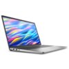 Na zdjęciu znajduje się laptop z otwartym ekranem, na którym widoczna jest kolorowa, abstrakcyjna grafika. Obudowa laptopa jest srebrna, a klawiatura ma ciemne klawisze; po bokach widoczne są porty i złącza.
