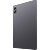 Szary tablet z widocznym podwójnym aparatem w górnym rogu oraz napisem "REDMI" w dolnej części obudowy. Urządzenie ma gładką, matową powierzchnię.