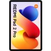 Na zdjęciu widoczny jest tablet z kolorowym, abstrakcyjnym tłem na ekranie oraz tekstem "REDMI Pad 2 Pro" po lewej stronie. W prawym górnym rogu ekranu znajduje się logo "mi".