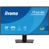 Na zdjęciu widoczny jest monitor z logo "iiyama" oraz napisami: "ProLite X2492HSU", "24” 60.5cm", "IPS", "1920x1080", "SLIM BEZEL", "2x2W" i symbolem "ECO" z liśćmi. Monitor ma cienką ramkę i jest umieszczony na prostokątnej podstawie.