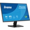Monitor marki iiyama z serii ProLite X2492HSU, o przekątnej 23,8 cala, wyświetla informacje o rozdzielczości 1920x1080, technologii IPS, częstotliwości odświeżania 120Hz, czasie reakcji 3 ms [GTG], oraz posiada oznaczenie ECO. Na ekranie widoczne są także ikony informujące o smukłej ramce i głośnikach 2x2W.