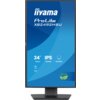 Monitor marki iiyama z serii ProLite XB2492HSU jest ustawiony pionowo, z widocznym ekranem wyświetlającym informacje: "24" 60.5cm, IPS, 1920x1080, SLIM BEZEL" oraz ikoną "ECO" z liśćmi.