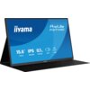 Monitor IIYAMA ProLite P1671HSC-B1 o przekątnej 15,6 cala z rozdzielczością 1920x1080 pikseli, technologią IPS i czasem reakcji 3 ms [GTG], wyświetla informacje o specyfikacji: 15.6", 39.5cm, IPS, 1920x1080, 0.7 kg, PORTABLE, USB-C, MINI HDMI. Na ekranie 