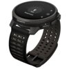 Czarny smartwatch z okrągłym wyświetlaczem, na którym widoczny jest wskaźnik jasności ustawiony na 75% oraz napis "Brightness". Na obudowie zegarka znajduje się logo "SUUNTO".