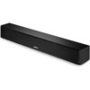 Czarny soundbar o prostokątnym kształcie z widocznym logo "BOSE" na przedniej kratce. Urządzenie ma gładką, matową powierzchnię i minimalistyczny design.
