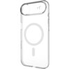 Przezroczyste etui na telefon z widocznym okrągłym wzorem na środku, przeznaczone do urządzeń z funkcją MagSafe. Na dole etui znajduje się napis "FIXED".