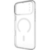 Przezroczyste etui na telefon z widocznym okrągłym wzorem na środku, przeznaczone do modelu Apple iPhone 17 Pro Max. Na dole etui znajduje się napis "FIXED".